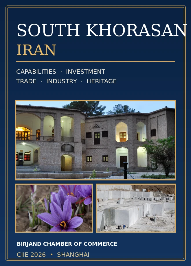 Original illustration of South Khorasan investment catalog cover